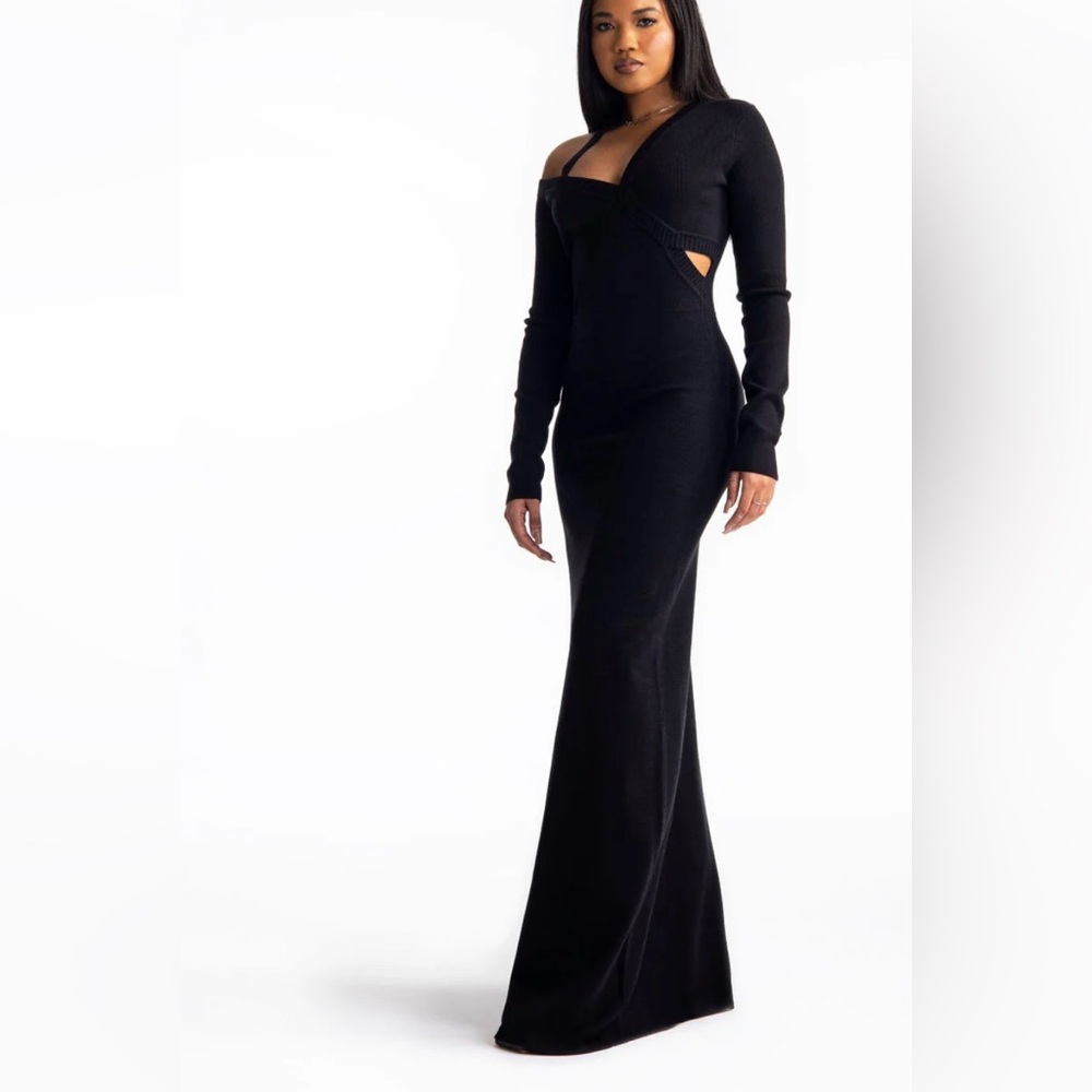 Brand New Hanifa Claire Knit Cut Out Maxi Dress